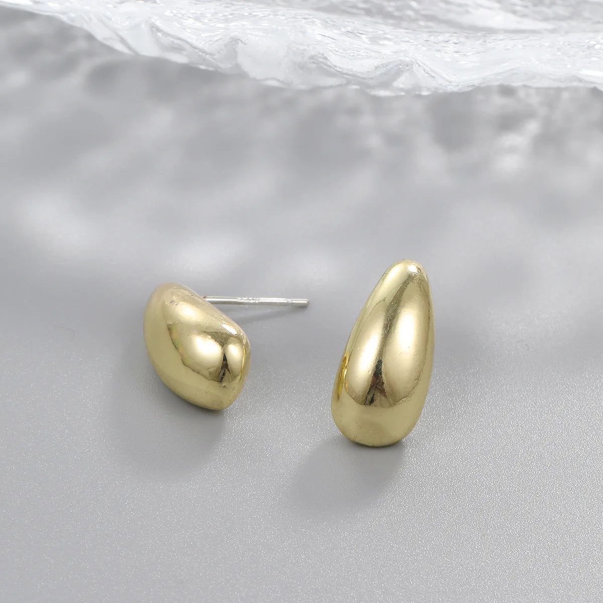 Elegant Touch Gold-Tone Teardrop Earrings
