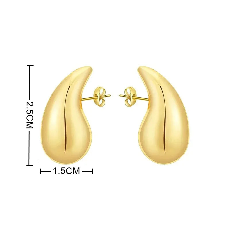 Elegant Touch Gold-Tone Teardrop Earrings
