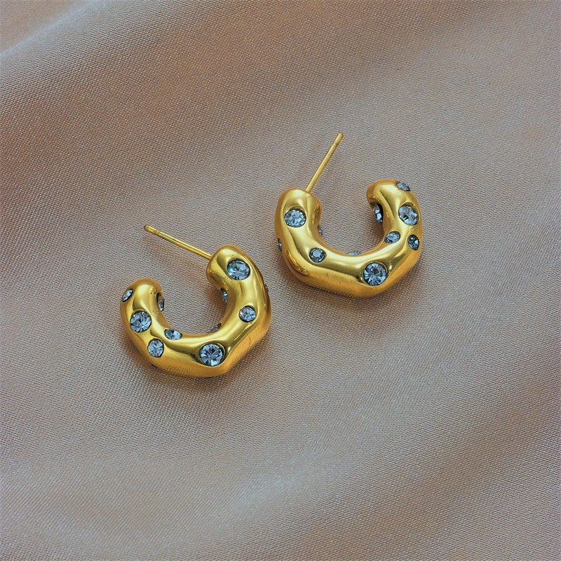 Dreamy Sunset Gold-Tone Sparkle Earrings