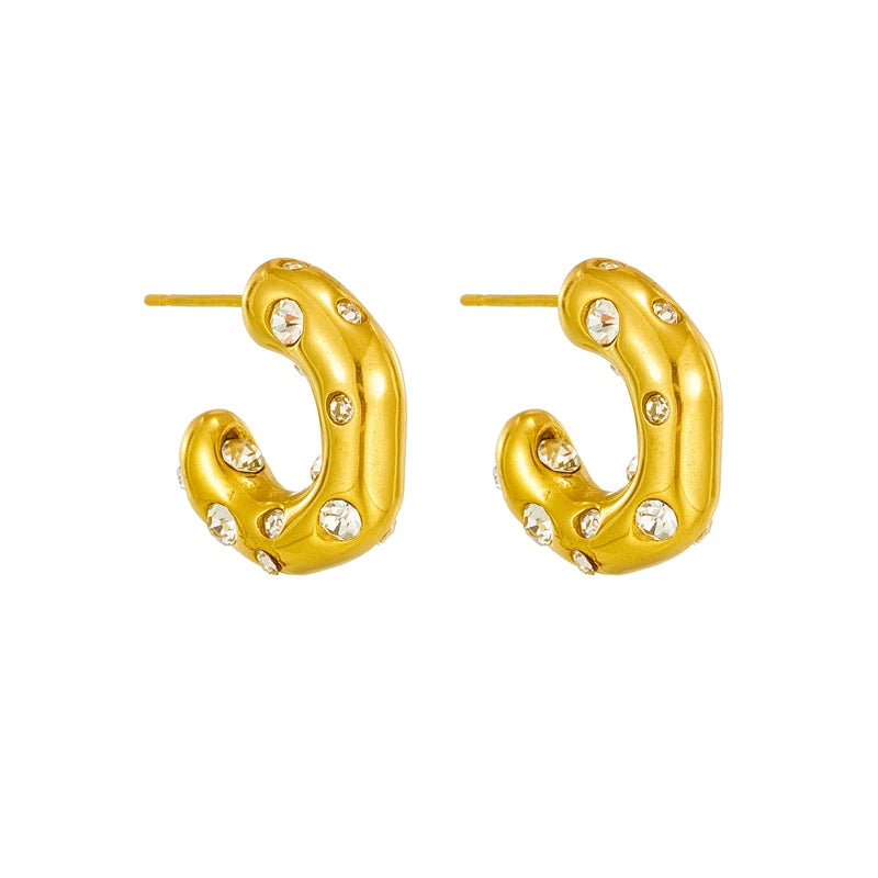 Dreamy Sunset Gold-Tone Sparkle Earrings