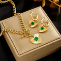Ocean Grace Heart Necklace & Earrings Set