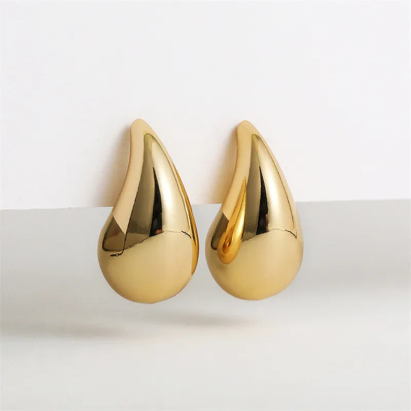 Elegant Touch Gold-Tone Teardrop Earrings