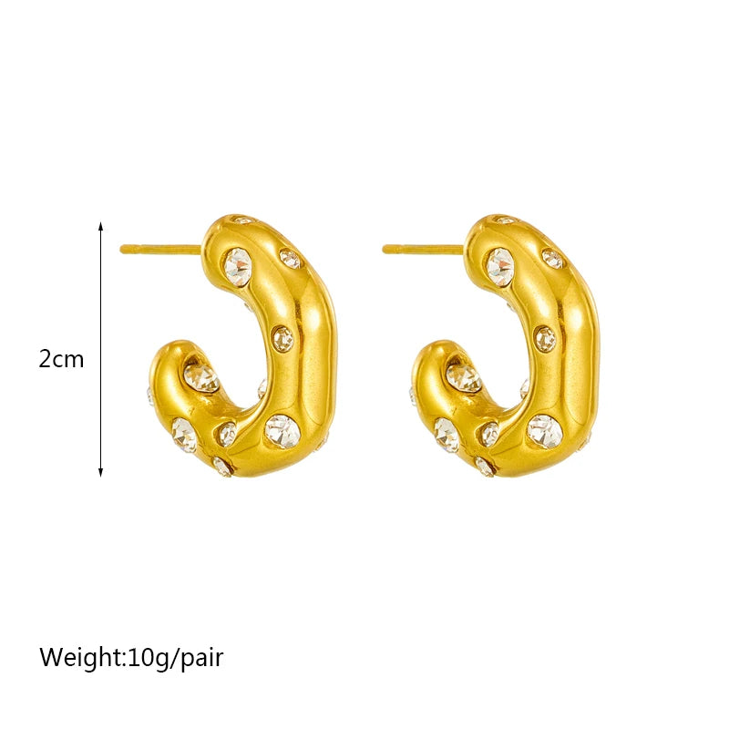 Dreamy Sunset Gold-Tone Sparkle Earrings