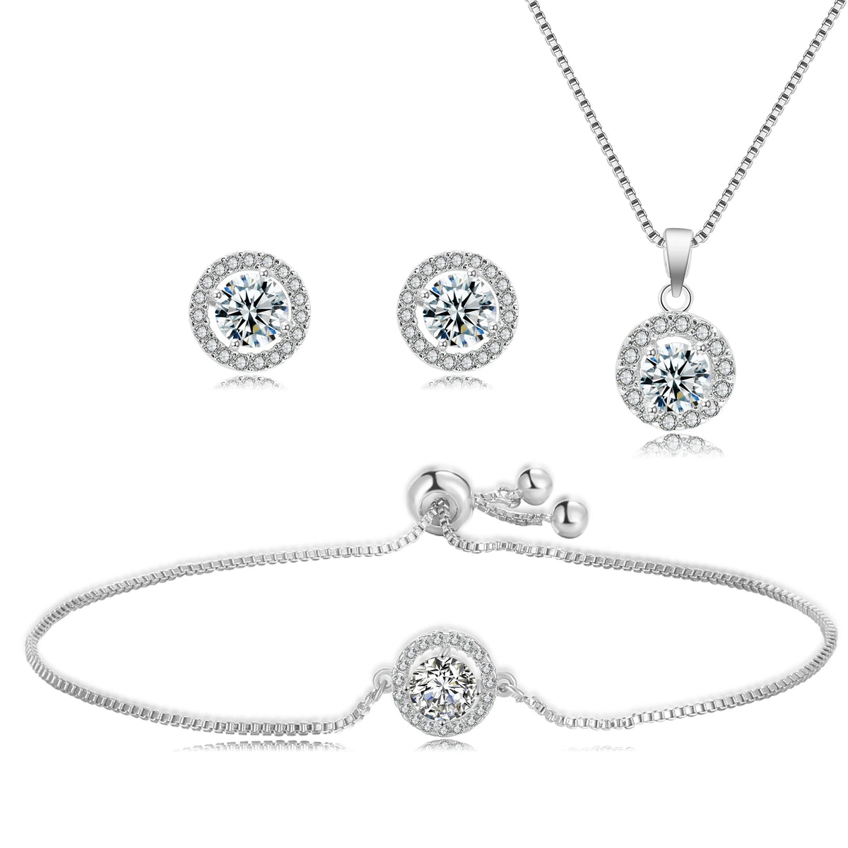 Crystal Glow 3-Piece Jewelry Set
