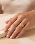 Endless Love Ring, gold-tone, worn on the hand | Endless Love ring, goudkleurig, gedragen aan de hand