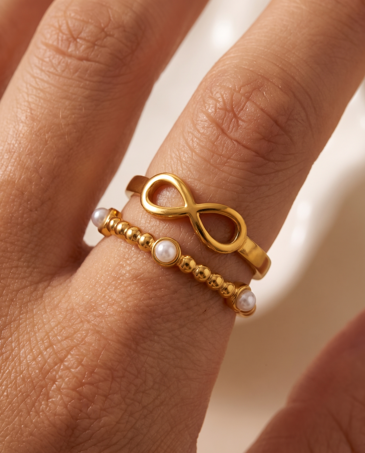 Ocean Pearl Ring, close-up detail | Ocean Pearl ring, close-up detail