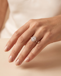 Pure Shine Ring, rose gold-tone, worn on the hand | Pure Shine ring, roségoudkleurig, gedragen aan de hand