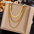 Celestial Glow Layered Chain Necklace Set