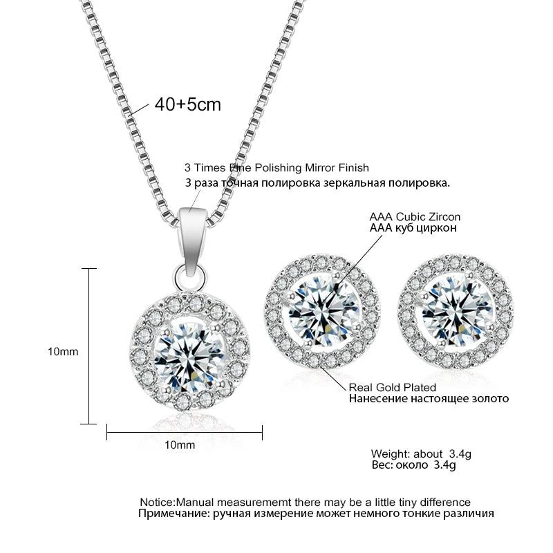 Crystal Glow 3-Piece Jewelry Set