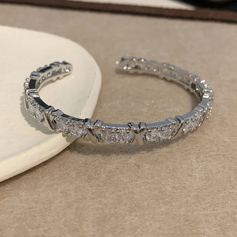 Starlit Night Bracelet, silver-tone